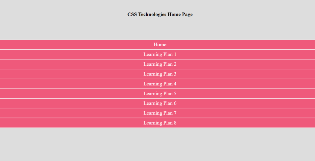 Screenshot of final project for CSS Technologies